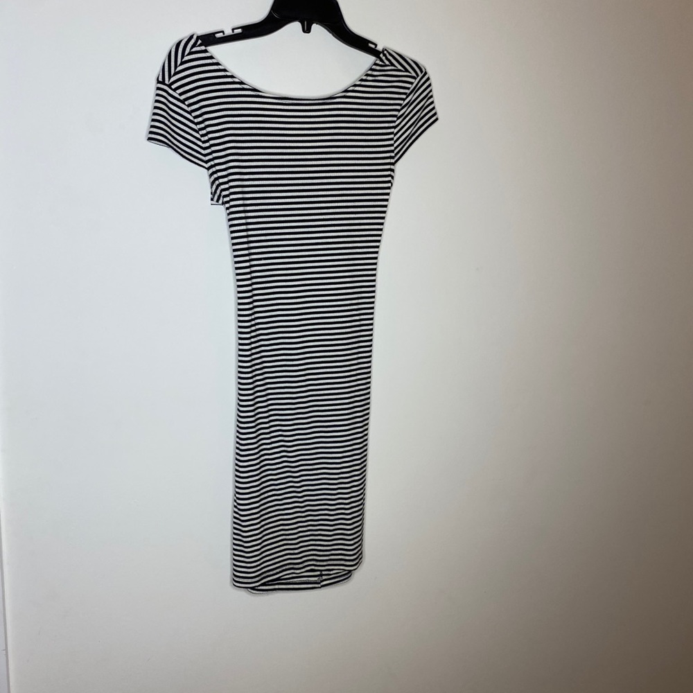 Black and White Striped Dress